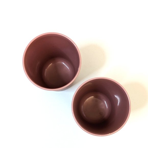 Set of 2 Vintage Tupperware Plastic Tumblers Cups Dusty Rose Pink 12 Oz 115 - Picture 3 of 3